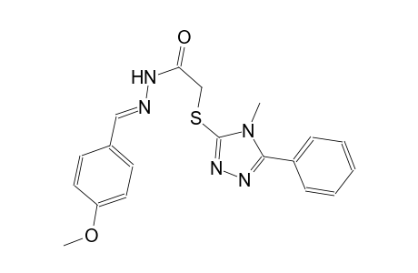 N'-[(E)-(4-methoxyphenyl)methylidene]-2-[(4-methyl-5-phenyl-4H-1,2,4-triazol-3-yl)sulfanyl]acetohydrazide