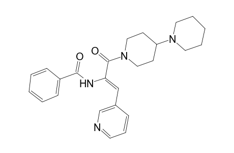 N-[(Z)-1-(4-piperidinopiperidine-1-carbonyl)-2-(3-pyridyl)vinyl]benzamide