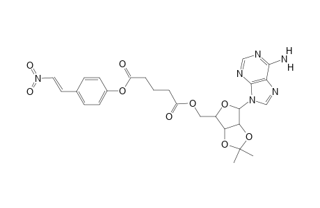 glutaric acid [4-(6-aminopurin-9-yl)-2,2-dimethyl-3a,4,6,6a-tetrahydrofuro[3,4-d][1,3]dioxol-6-yl]methyl ester [4-[(E)-2-nitrovinyl]phenyl] ester