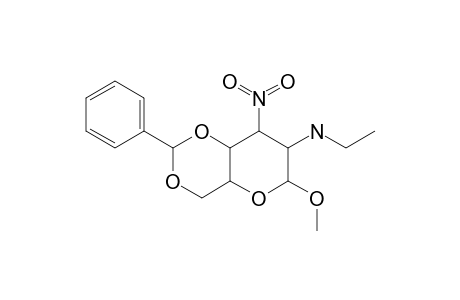 Methyl-4,6-O-benzylidene-2,3-dideoxy-2-ethylamino-3-nitro.alpha.-glucopyranoside