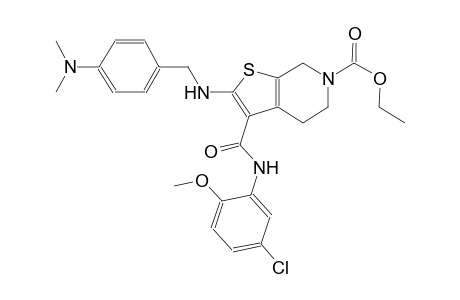 thieno[2,3-c]pyridine-6(5H)-carboxylic acid, 3-[[(5-chloro-2-methoxyphenyl)amino]carbonyl]-2-[[[4-(dimethylamino)phenyl]methyl]amino]-4,7-dihydro-, ethyl ester