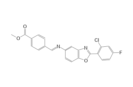 benzoic acid, 4-[(E)-[[2-(2-chloro-4-fluorophenyl)-5-benzoxazolyl]imino]methyl]-, methyl ester