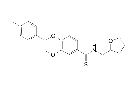 Benzenecarbothioamide, 3-methoxy-4-[(4-methylphenyl)methoxy]-N-[(tetrahydro-2-furanyl)methyl]-