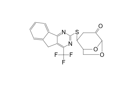 (1R,2S,5R)-2-((4-(trifluoromethyl)-5H-indeno[1,2-d]pyrimidin-2-yl)thio)-6,8-dioxabicyclo[3.2.1]octan-4-one