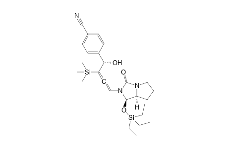 4-((1S)-1-hydroxy-4-((1R,7aS)-3-oxo-1-(triethylsilyloxy)-1H-pyrrolo[1,2-c]imidazol-2(3H,5H,6H,7H,7aH)-yl)-2-(trimethylsilyl)buta-2,3-dienyl)benzonitrile