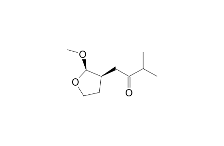 2-Butanone, 3-methyl-1-(tetrahydro-2-methoxy-3-furanyl)-, cis-