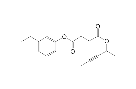 Succinic acid, hex-4-yn-3-yl 3-ethylphenyl ester