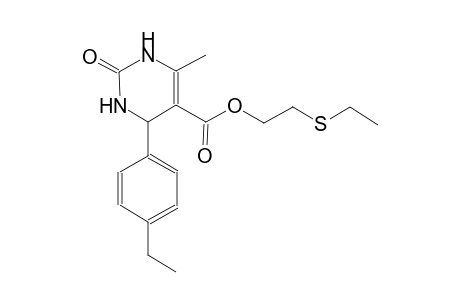 5-pyrimidinecarboxylic acid, 4-(4-ethylphenyl)-1,2,3,4-tetrahydro-6-methyl-2-oxo-, 2-(ethylthio)ethyl ester
