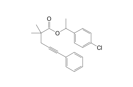 2,2-Dimethyl-5-phenylpent-4-ynoic acid-1-(4-chlorophenyl)ethyl ester