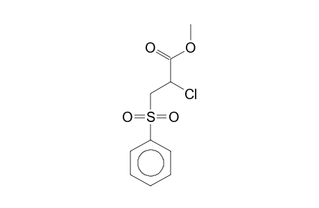 3-(benzenesulfonyl)-2-chloropropanoic acid methyl ester
