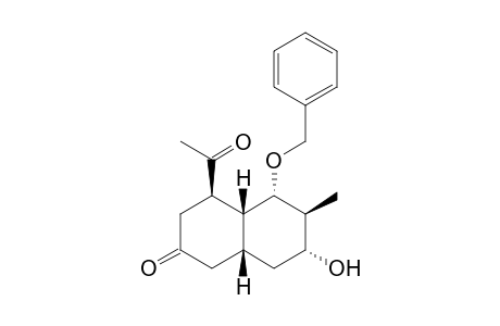 (4R,4aR,5S,6S,7R,8aR)-4-acetyl-5-benzoxy-7-hydroxy-6-methyl-decalin-2-one
