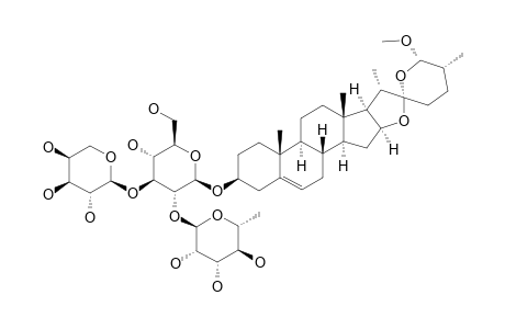 (25R,26R)-26-METHOXY-SPIROST-5-EN-3-BETA-OL-3-O-ALPHA-L-RHAMNOPYRANOSYL-(1->2)-O-[ALPHA-L-ARABINOPYRANOSYL-(1->3)]-BETA-D-GLUCOPYRANOSIDE