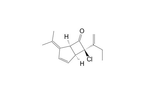 Bicyclo[3.2.0]hept-2-en-6-one, 7-chloro-7-(1-methylenepropyl)-4-(1-methylethylidene)-, (1.alpha.,5.alpha.,7.alpha.)-