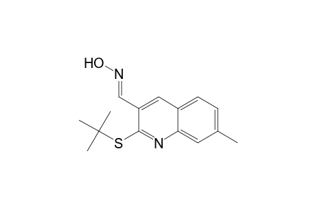 3-Quinolinecarboxaldehyde, 2-[(1,1-dimethylethyl)thio]-7-methyl-, oxime