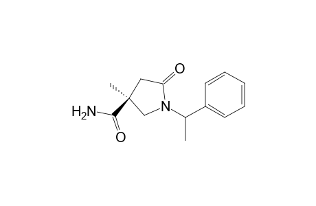 3(S)-Methyl-5-oxo-1-(1'-phenylethyl)-3-pyrrolidinecarboxamide