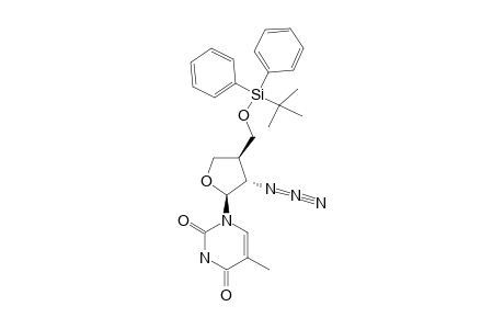 5-METHYL-1-((1R,2R,3R)-TETRAHYDRO-2-AZIDO-3-(((1,1-DIMETHYLETHYLDIPHENYL)-SILYLOXY)-METHYL)-1-FURANYL)-2(1H)-PYRIMIDINONE
