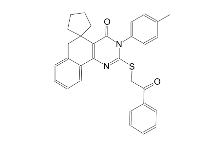 2-((2-oxo-2-phenylethyl)thio)-3-(p-tolyl)-3H-spiro[benzo[h]quinazoline-5,1'-cyclopentan]-4(6H)-one