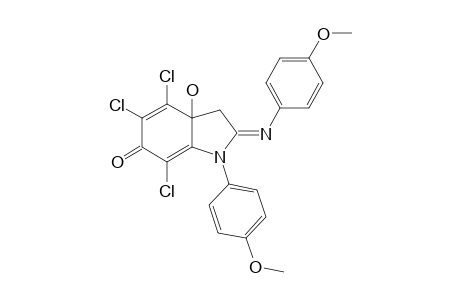 4,5,7-TRICHLORO-3A-HYDROXY-1-(4-METHOXYPHENYL)-2-(4-METHOXYPHENYLIMINO)-2,3,3A,6-TETRAHYDRO-1H-INDOL-6-ONE