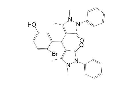 4-[(2-bromo-5-hydroxyphenyl)(1,5-dimethyl-3-oxo-2-phenyl-2,3-dihydro-1H-pyrazol-4-yl)methyl]-1,5-dimethyl-2-phenyl-1,2-dihydro-3H-pyrazol-3-one