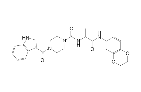 1-piperazinecarboxamide, N-[(1S)-2-[(2,3-dihydro-1,4-benzodioxin-6-yl)amino]-1-methyl-2-oxoethyl]-4-(1H-indol-3-ylcarbonyl)-