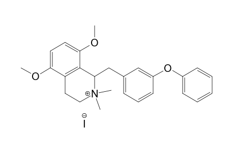 1,2,3,4-tetrahydro-5,8-dimethoxy-2,2-dimethyl-1-(3-phenoxybenzyl)-isoquinolinium iodide