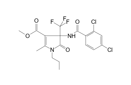 1H-Pyrrole-3-carboxylic acid, 4-[(2,4-dichlorobenzoyl)amino]-4,5-dihydro-2-methyl-5-oxo-1-propyl-4-(trifluoromethyl)-, methyl ester