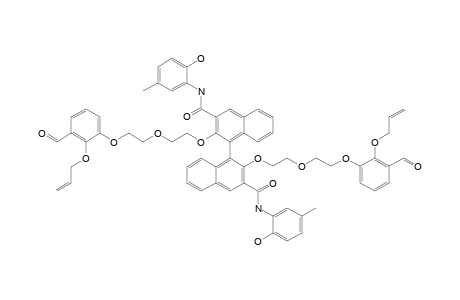 2,2'-BIS-[2-[2-[3-FORMYL-2-(2-PROPENYLOXY)-PHENOXY]-ETHOXY]-ETHOXY]-N,N'-BIS-(2-HYDROXY-5-METHYLPHENYL)-[1,1'-BINAPHTHALENE]-3,3'-DICARBOXAMIDE