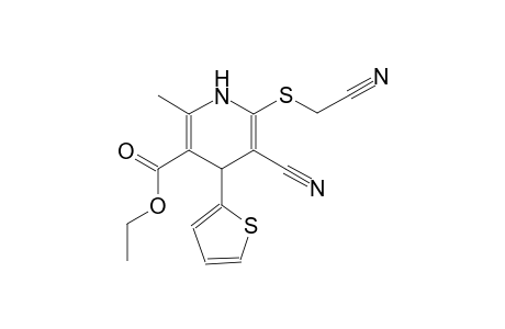 ethyl 5-cyano-6-[(cyanomethyl)sulfanyl]-2-methyl-4-(2-thienyl)-1,4-dihydro-3-pyridinecarboxylate