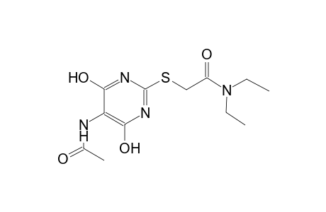 acetamide, 2-[[5-(acetylamino)-4,6-dihydroxy-2-pyrimidinyl]thio]-N,N-diethyl-