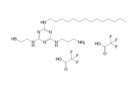 2-[4-(2-amino-propylamino)-6-tetradecylamino-[1,3,5]triazin-2-ylamino]-ethanethiol bis trifluoroacetic acid salt