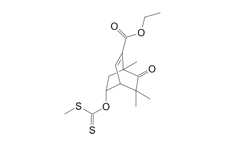 (1S*,4R*,5R)-8-[(Methylthio)thiocarbonyl]oxy-1,3,3-trimethyl-6-ethoxycarbonylbicyclo[2.2.2]oct-5-en-2-one