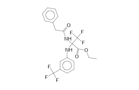 Ethyl 3,3,3-trifluoro-2-(2-phenylacetamido)-2-[3-(trifluoromethyl)anilino]propionate