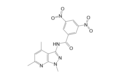 3,5-Dinitro-N-{1,4,6-trimethyl-1H-pyrazolo[3,4-b]pyridin-3-yl}benzamide