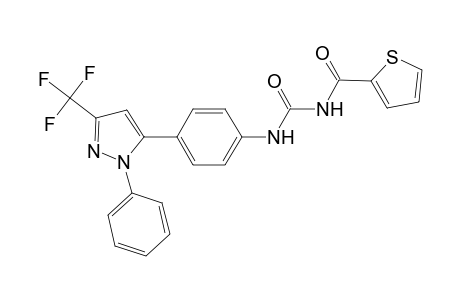 Urea, N-[4-[1-phenyl-3-(trifluoromethyl)-1H-pyrazol-5-yl]phenyl]-N'-(2-thienylcarbonyl)-