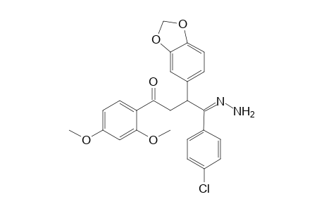 3-Benzo[1,3]dioxol-5-yl-4-(4-chloro-phenyl)-1-(2,4-dimethoxy-phenyl)-4-hydrazono-butan-1-one