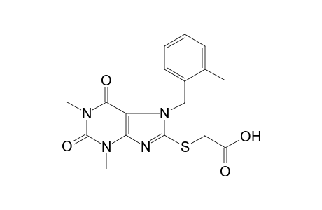 2-[1,3-dimethyl-7-(o-tolylmethyl)-2,6-dioxo-purin-8-yl]sulfanylacetic acid