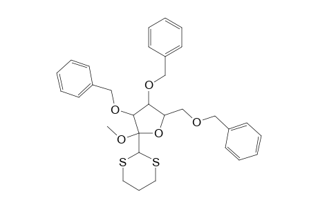 METHYL_2,3,5-TRI-O-BENZYL-1-C-(1,3-DITHIANE-2-YL)-L-ARABINOSE;ALPHA_ANOMER