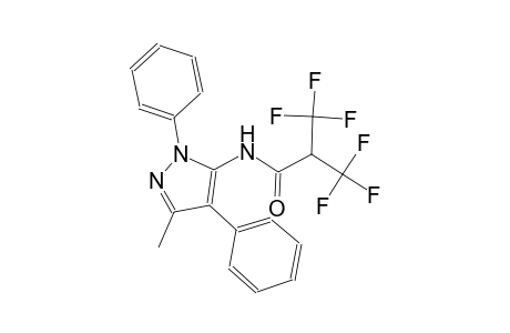 3,3,3-Trifluoro-N-(3-methyl-1,4-diphenyl-1H-pyrazol-5-yl)-2-(trifluoromethyl)propanamide