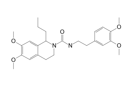 (+/-)-1-PROPYL-6,7-DIMETHOXY-N'-(3,4-DIMETHOXYPHENETHYL)-1,2,3,4-TETRAHYDROISOQUINOLINE-2-CARBOXAMIDE