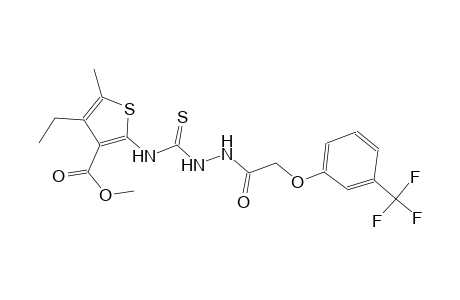 methyl 4-ethyl-5-methyl-2-{[(2-{[3-(trifluoromethyl)phenoxy]acetyl}hydrazino)carbothioyl]amino}-3-thiophenecarboxylate