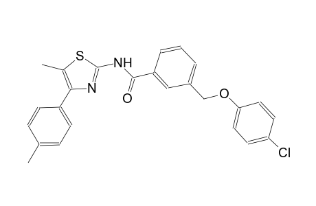 3-[(4-chlorophenoxy)methyl]-N-[5-methyl-4-(4-methylphenyl)-1,3-thiazol-2-yl]benzamide