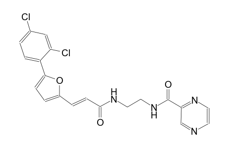 N-[2-({(2E)-3-[5-(2,4-dichlorophenyl)-2-furyl]-2-propenoyl}amino)ethyl]-2-pyrazinecarboxamide