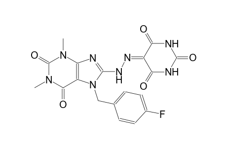 2,4,5,6(1H,3H)-pyrimidinetetrone 5-{[7-(4-fluorobenzyl)-1,3-dimethyl-2,6-dioxo-2,3,6,7-tetrahydro-1H-purin-8-yl]hydrazone}