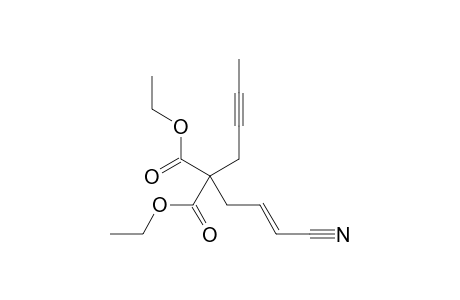 (E/Z)-diethyl 2-(but-2-ynyl)-2-(3-cyanoallyl)malonate