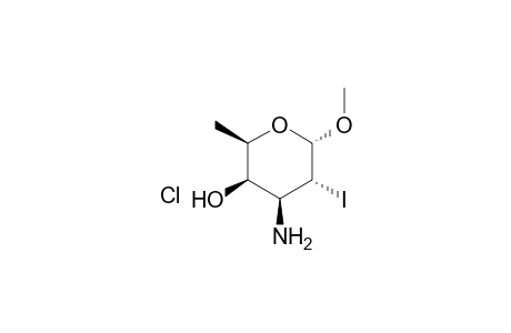 Methyl 3-amino-2,3,6-trideoxy-2-iodo-.alpha.-DL-galactopyranoside hydrochloride