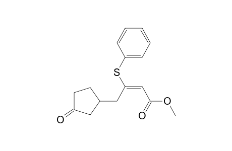 Methyl 3-(phenylthio)-4-(3-oxocyclopentyl)but-2-enoate (E)