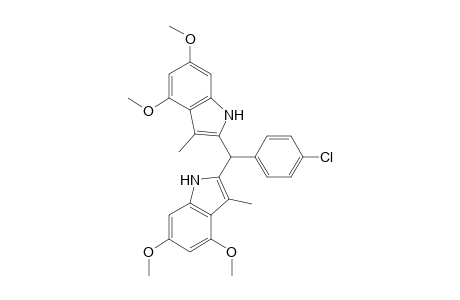 (4-chlorophenyl)di(4,6-dimethoxy-3-methylindol-2-yl)methane