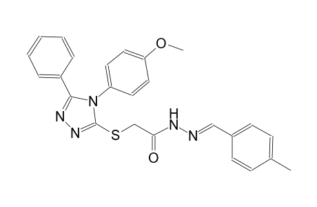 2-{[4-(4-methoxyphenyl)-5-phenyl-4H-1,2,4-triazol-3-yl]sulfanyl}-N'-[(E)-(4-methylphenyl)methylidene]acetohydrazide