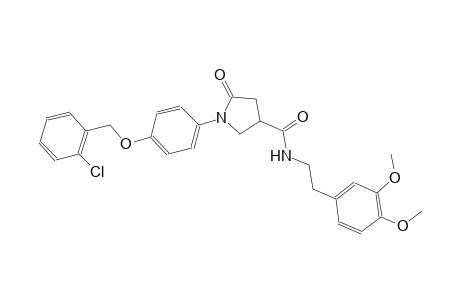 3-pyrrolidinecarboxamide, 1-[4-[(2-chlorophenyl)methoxy]phenyl]-N-[2-(3,4-dimethoxyphenyl)ethyl]-5-oxo-