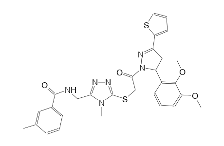 benzamide, N-[[5-[[2-[5-(2,3-dimethoxyphenyl)-4,5-dihydro-3-(2-thienyl)-1H-pyrazol-1-yl]-2-oxoethyl]thio]-4-methyl-4H-1,2,4-triazol-3-yl]methyl]-3-methyl-